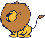 Gif animé lion regarde
